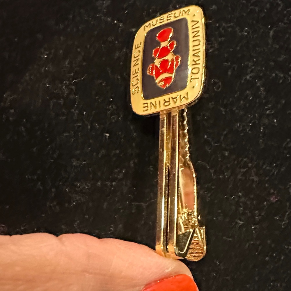 Gold and Red Tie Clip